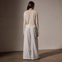 Soft Featherweight Cashmere Crew Neck Sweater in Oyster | James Perse Los Angeles