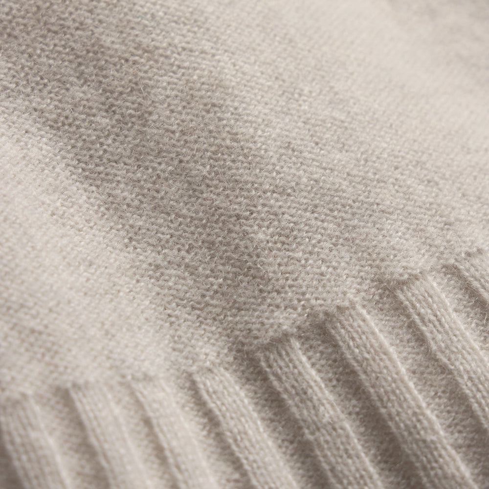 Cashmere V Neck Vest - Concrete
