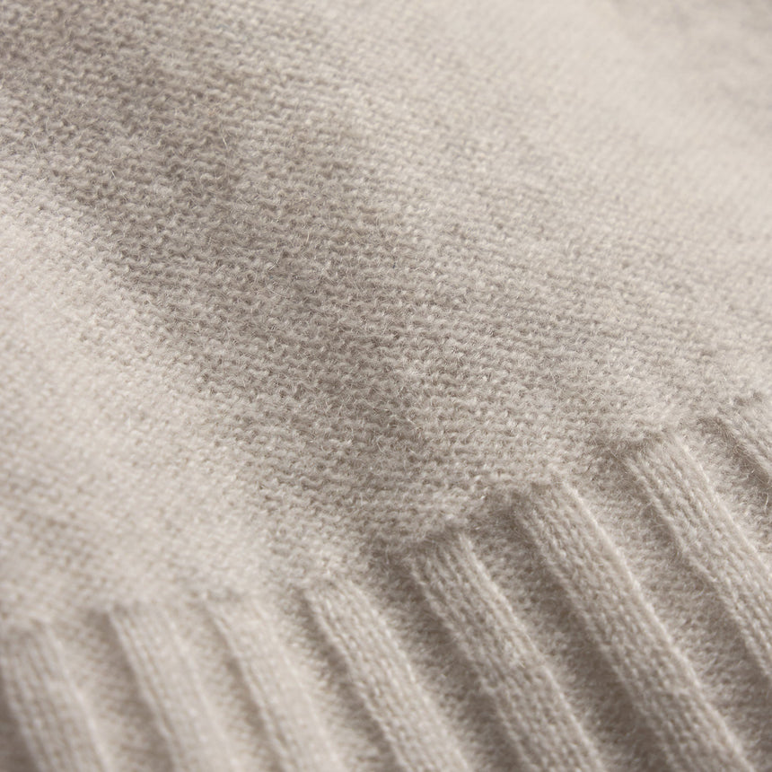 Cashmere V Neck Vest - Concrete