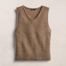 Cashmere V Neck Vest - Fox