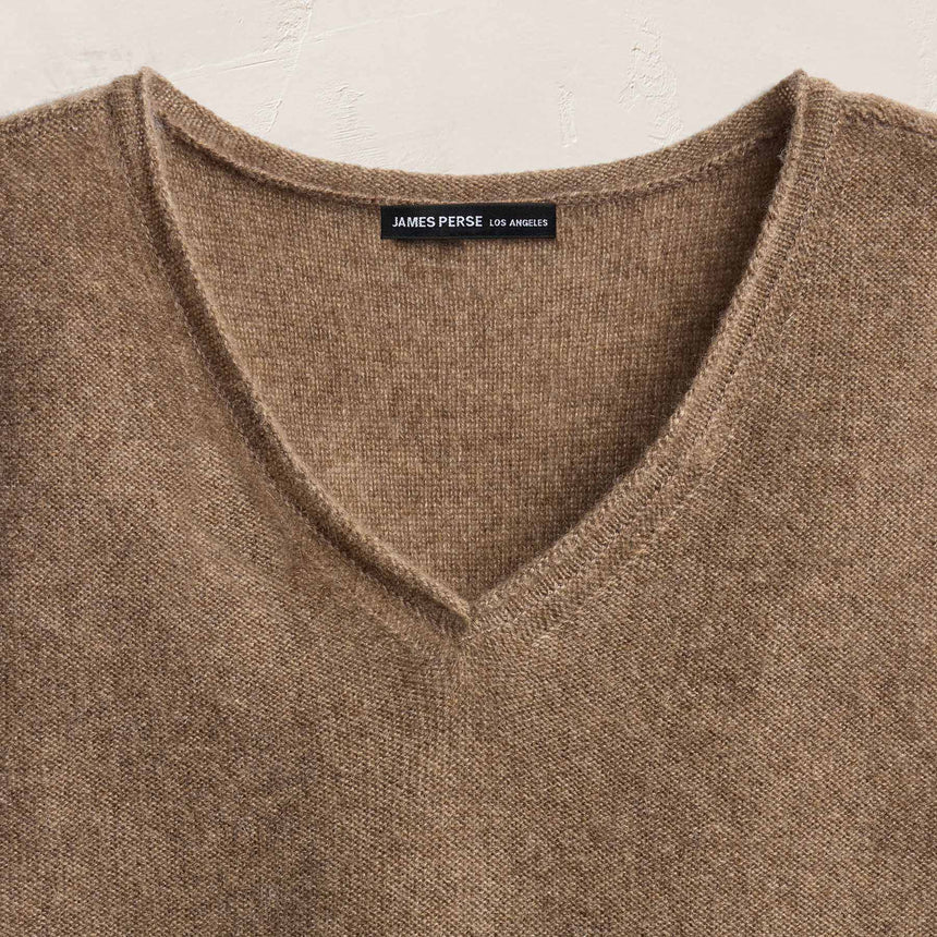 Cashmere V Neck Vest - Fox