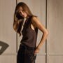 Cashmere V Neck Vest - Kona | James Perse Los Angeles