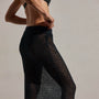 Linen Open Knit Midi Skirt in Black | James Perse Los Angeles