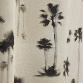 Printed Washed Silk Wide Cuff Pant in Allover Palm Print | James Perse Los Angeles