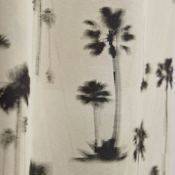 Printed Washed Silk Wide Cuff Pant in Allover Palm Print | James Perse Los Angeles