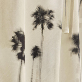 Printed Washed Silk Strappy Cami in Allover Palm Print | James Perse Los Angeles