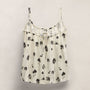 Printed Washed Silk Strappy Cami in Allover Palm Print | James Perse Los Angeles