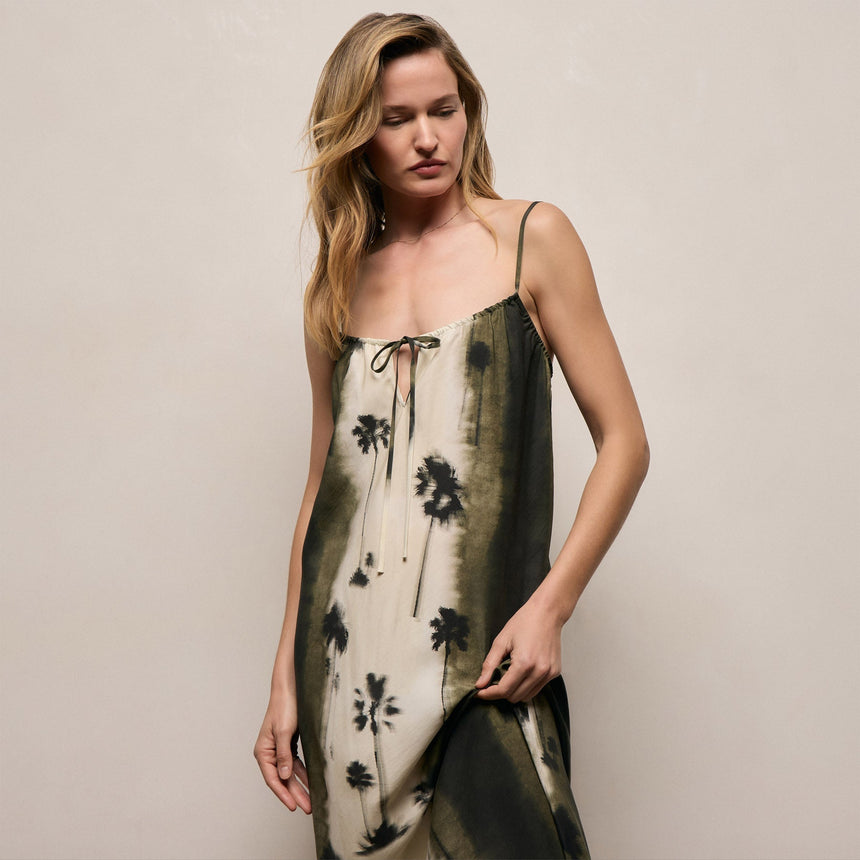 washed silk dress Simona Washed Silk-Blend Evening Dress