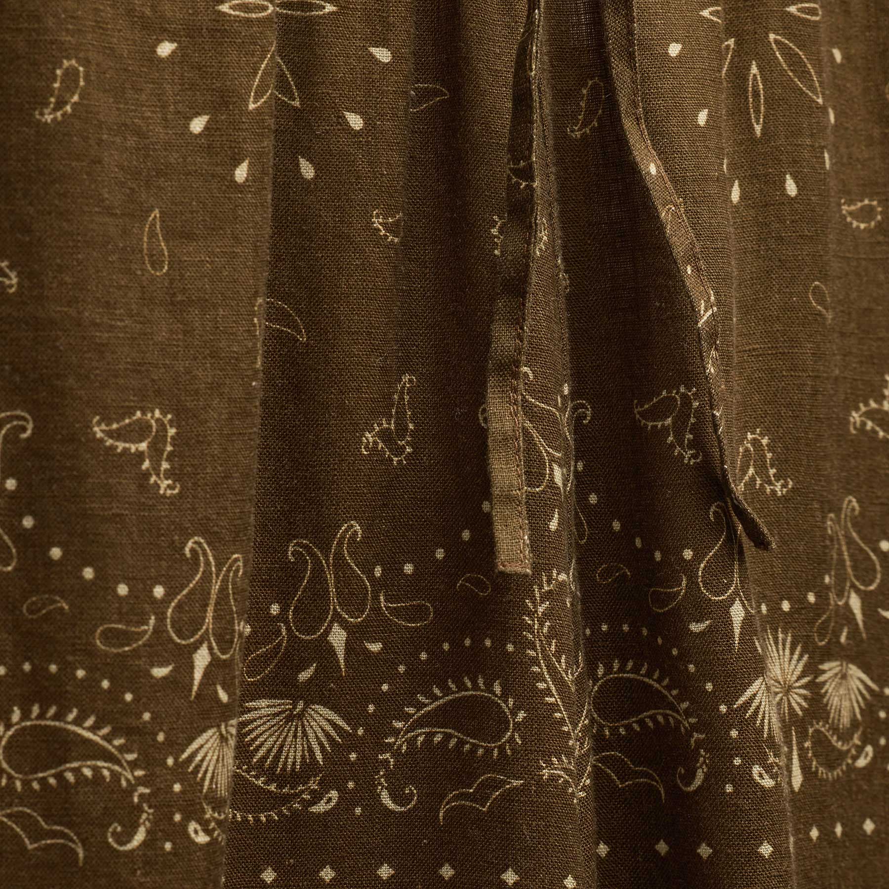 Palm Paisley Linen Wide Cuff Pant in Brown Bandana Print | James Perse Los Angeles