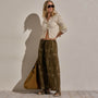 Palm Paisley Linen Wide Cuff Pant in Brown Bandana Print | James Perse Los Angeles