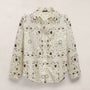 Palm Paisley Linen Shirt In Ivory Bandana Print | James Perse Los Angeles