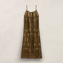 Palm Paisley Linen Strappy Tie Dress in Brown Bandana Print | James Perse Los Angeles
