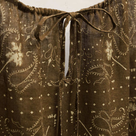 Palm Paisley Linen Strappy Tie Dress in Brown Bandana Print | James Perse Los Angeles