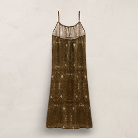 Palm Paisley Linen Strappy Tie Dress in Brown Bandana Print | James Perse Los Angeles
