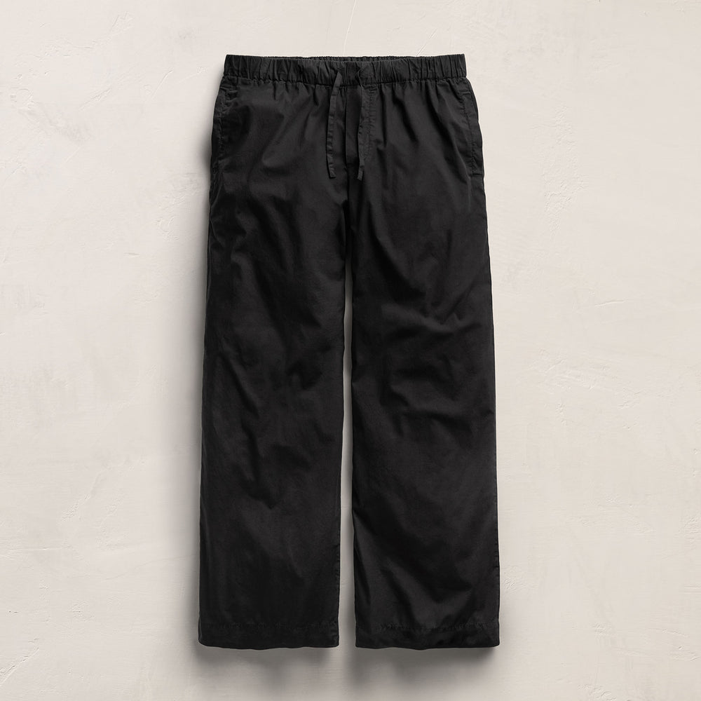 Stretch Poplin Drawcord Pant - Black