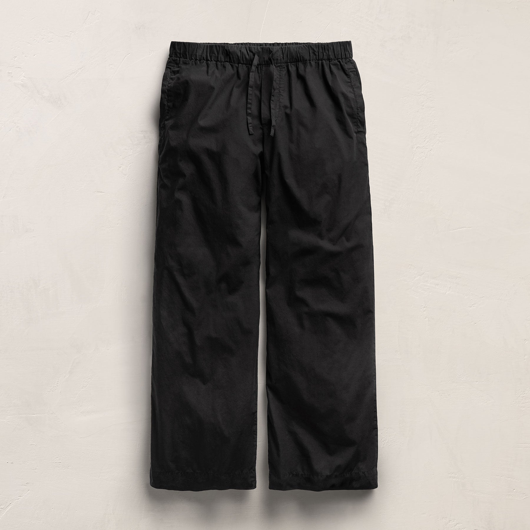 Stretch Poplin Drawcord Pant - Black