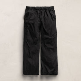 Stretch Poplin Drawcord Pant - Black