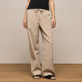 Stretch Poplin Drawcord Pant - Stone Pigment