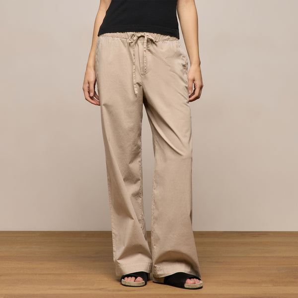 Stretch Poplin Drawcord Pant - Stone Pigment