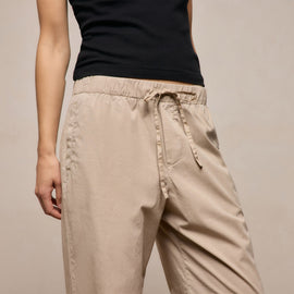 Stretch Poplin Drawcord Pant - Stone Pigment