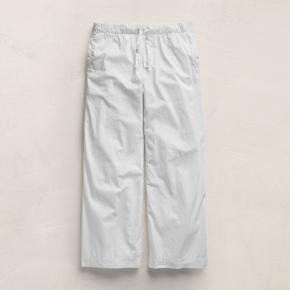 Stretch Poplin Drawcord Pant - White