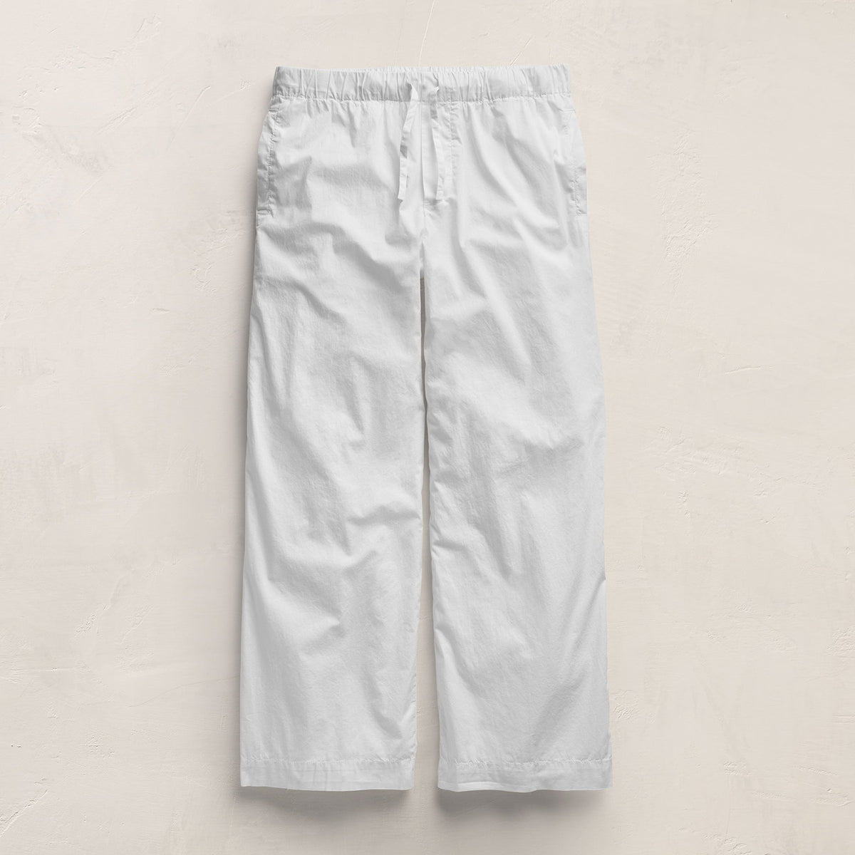 Stretch Poplin Drawcord Pant - White