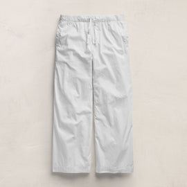 Stretch Poplin Drawcord Pant - White