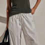 Cotton Poplin Pants in White | James Perse Los Angeles