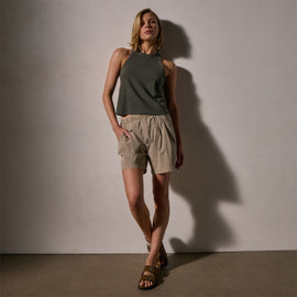 Stretch Poplin Elastic Short in Overcast Pigment | James Perse Los Angeles