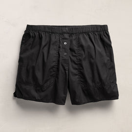 Stretch Poplin Boxer Short in Black | James Perse Los Angeles