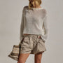 Stretch Poplin Boxer Short In Stone Pigment | James Perse Los Angeles