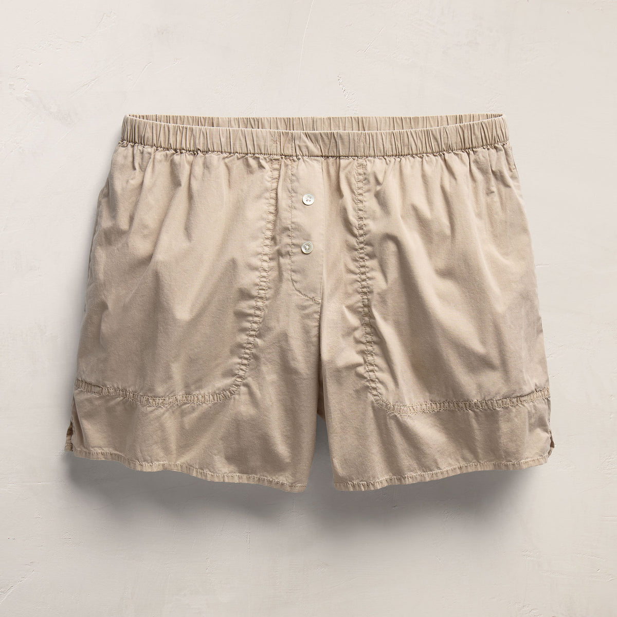 Stretch Poplin Boxer Short In Stone Pigment | James Perse Los Angeles