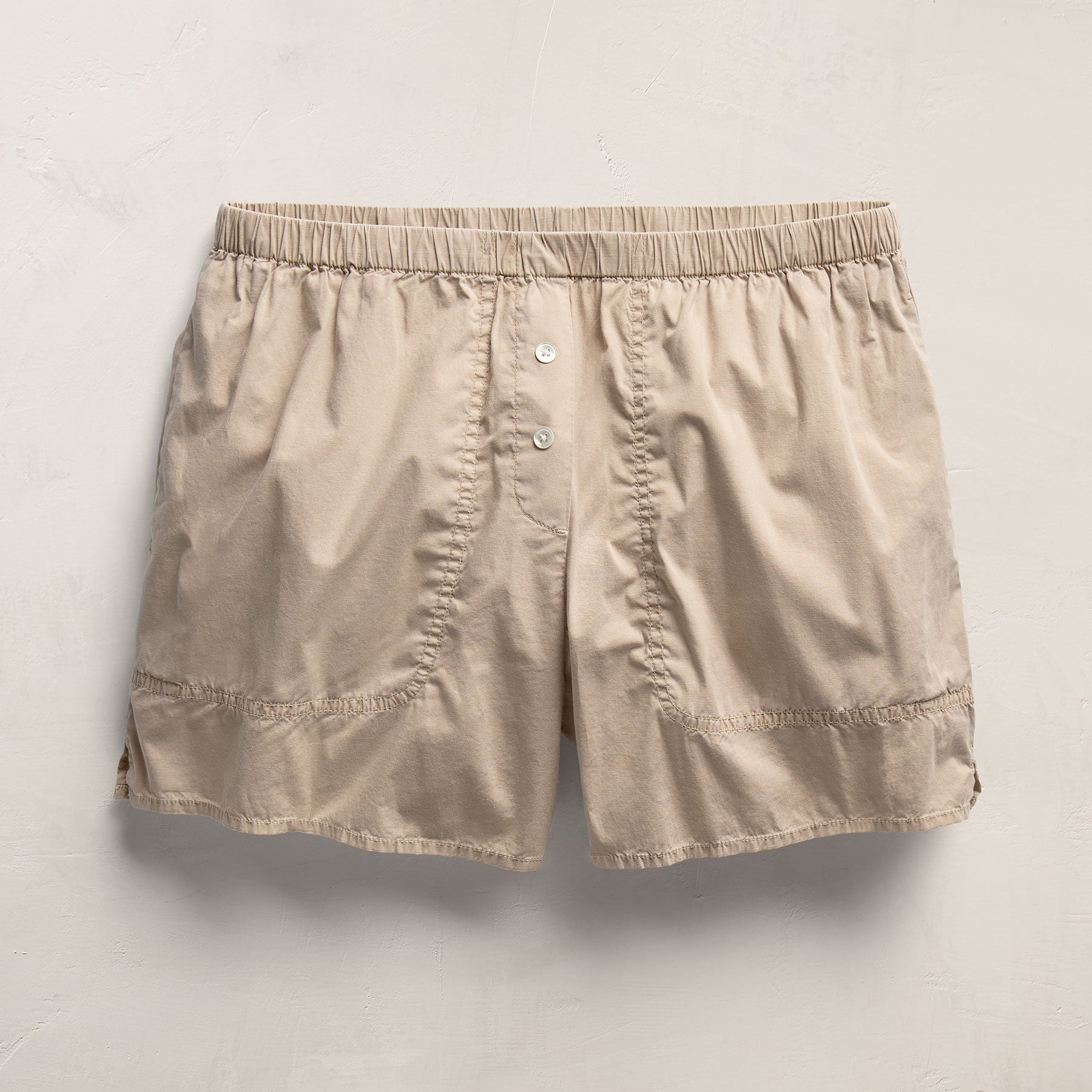 Stretch Poplin Boxer Short In Stone Pigment | James Perse Los Angeles
