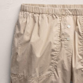 Stretch Poplin Boxer Short In Stone Pigment | James Perse Los Angeles