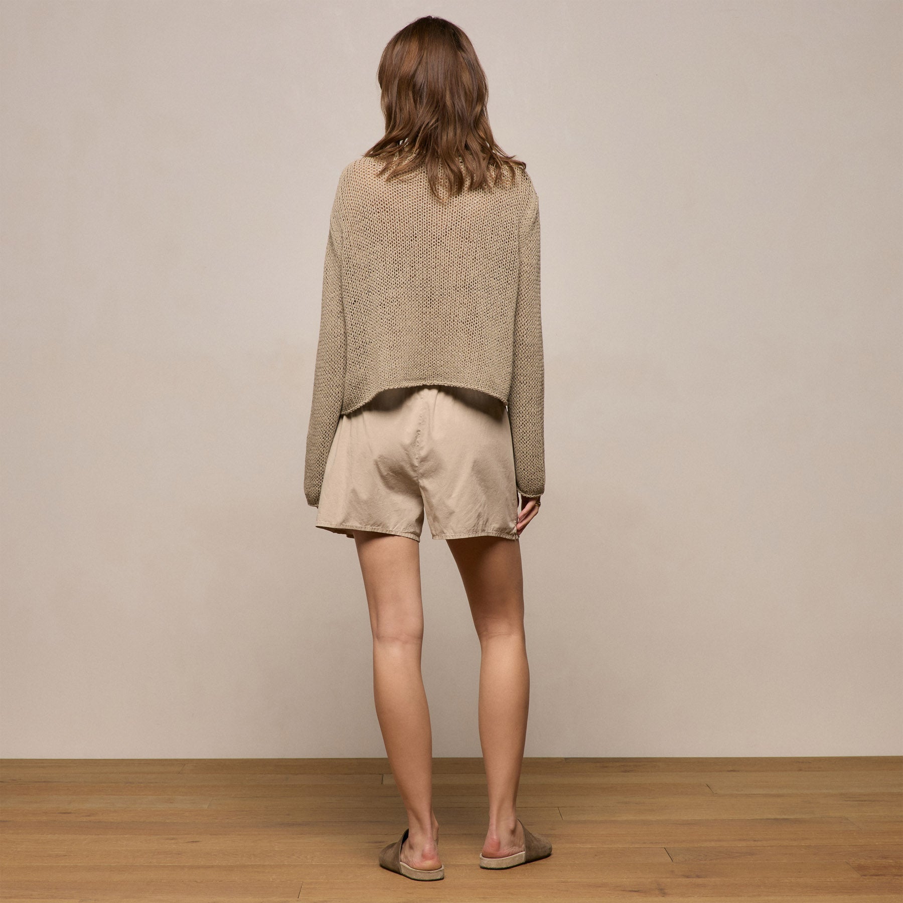 Stretch Poplin Boxer Short - Stone Pigment