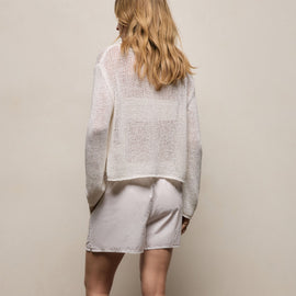 Stretch Poplin Boxer Short in White | James Perse Los Angeles