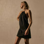 Poplin Halter Dress in Black | James Perse Los Angeles