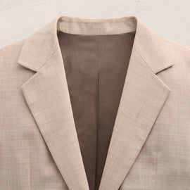 Relaxed Wool Blend Melange Blazer in Heather Stone | James Perse Los Angeles