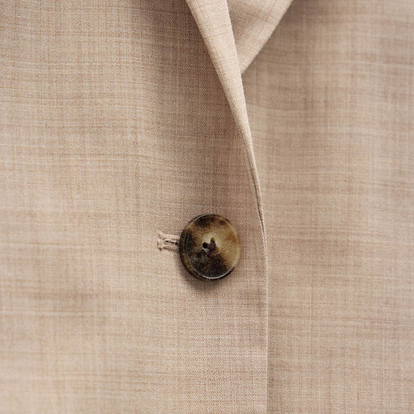 Relaxed Wool Blend Melange Blazer in Heather Stone | James Perse Los Angeles