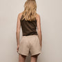 Wool Blend Melange Boxer Short in Heather Stone | James Perse Los Angeles