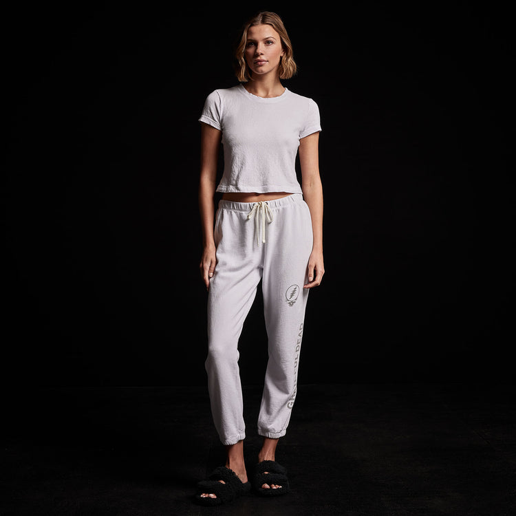 Grateful Dead Sweat Pant in White/ Grey | James Perse Los Angeles