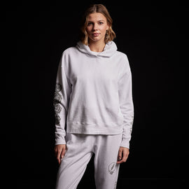 Grateful Dead Rose Hoodie in White/ Grey | James Perse Los Angeles