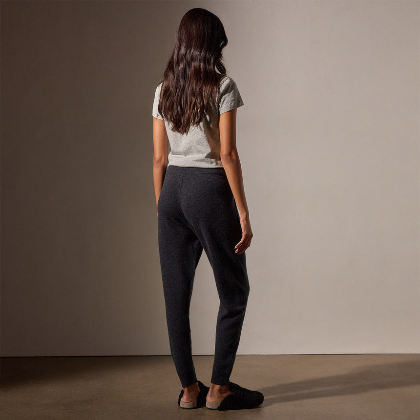Recycled Cashmere Trucker Pant with Pocketsin Coal | James Perse Los Angeles