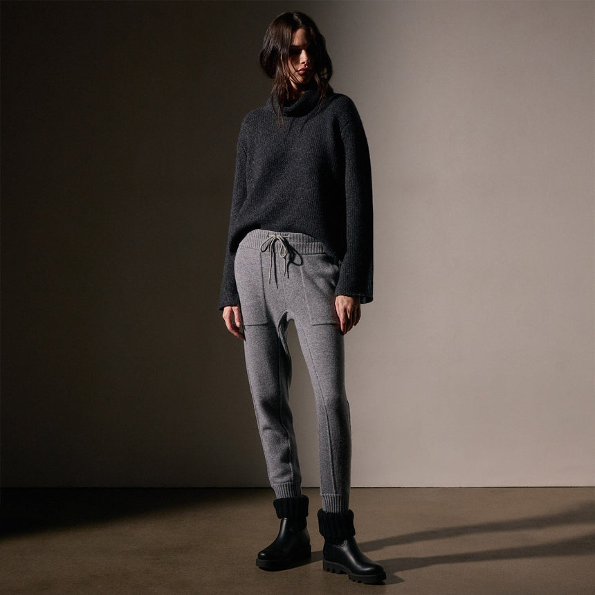 Recycled Cashmere Casual Pant  in Heather Grey | James Perse Los Angeles
