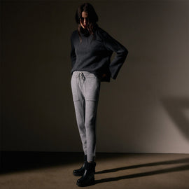 Recycled Cashmere Casual Pant  in Heather Grey | James Perse Los Angeles