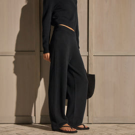 Cashmere Sweater Pant - Black