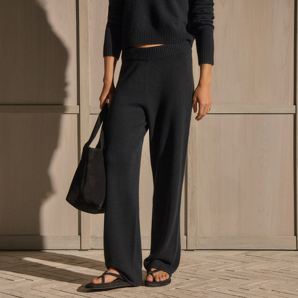 Cashmere Sweater Pant - Black