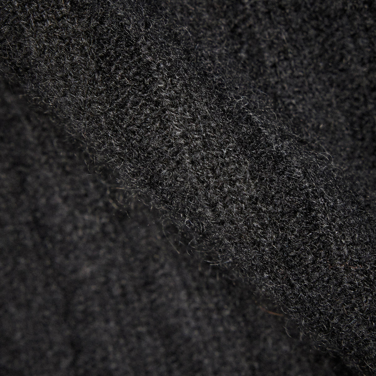 Ribbed Cashmere Cardigan in Black | James Perse Los Angeles
