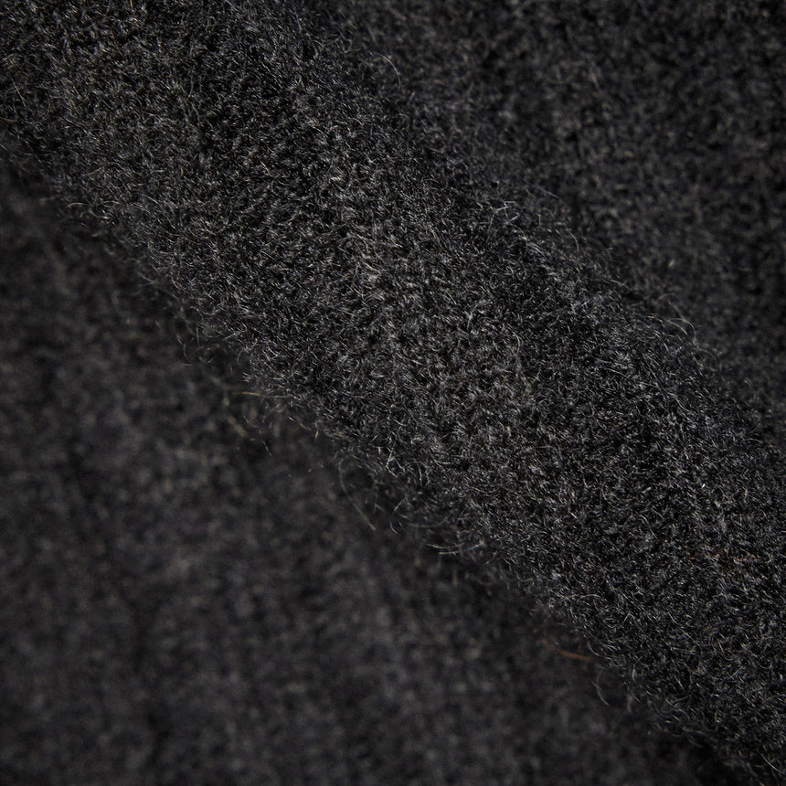 Ribbed Cashmere Cardigan in Black | James Perse Los Angeles