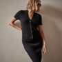 Ribbed Cashmere Cardigan in Black | James Perse Los Angeles